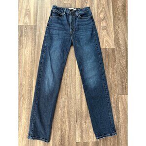 LEVI'S PREMIUM DENIM BLUE JEANS 70'S HIGH SLIM STRAIGHT HIGH RISE WOMENS 27X31